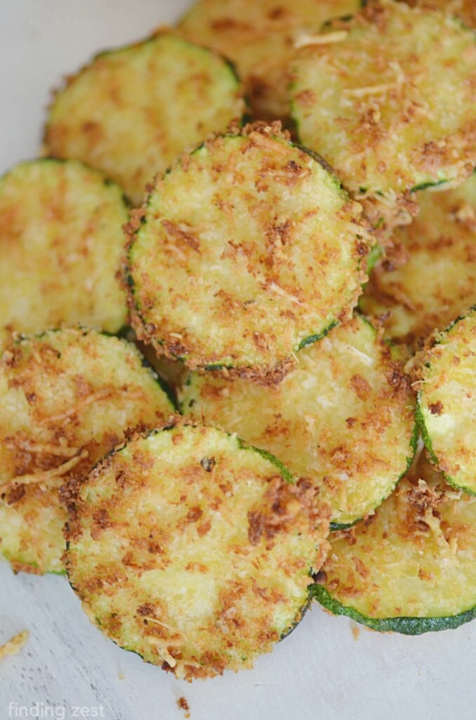 crunchy zucchini chips in the air fryer