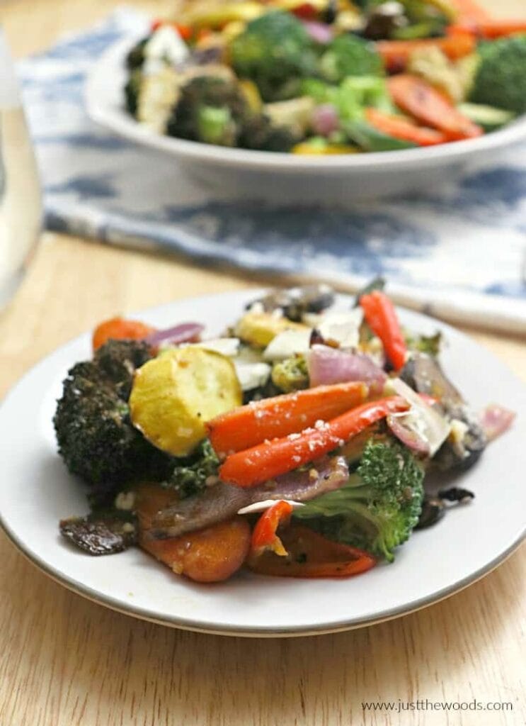 mixed veggies on a plate