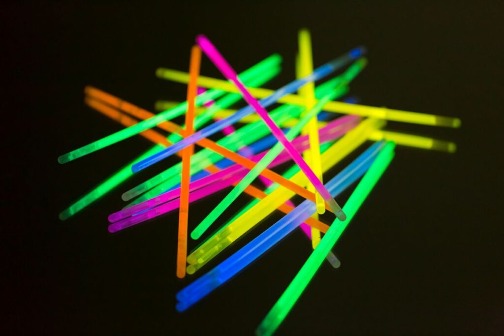 pile of glow sticks