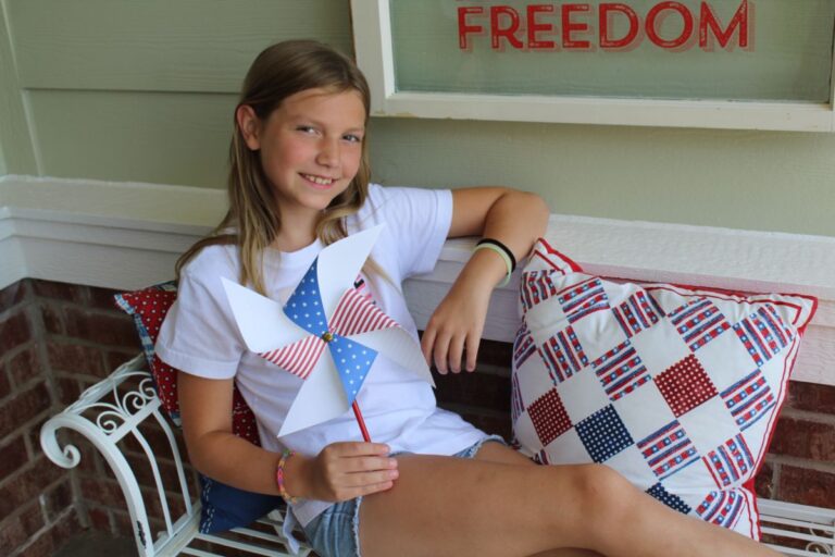 DIY printable 4th of July pinwheels