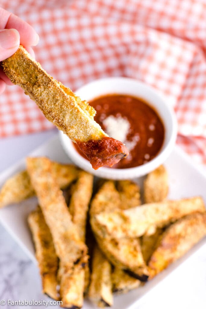 eggplant fries with ketchup