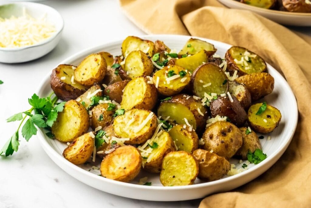 close up view of Italian Roasted Potatoes