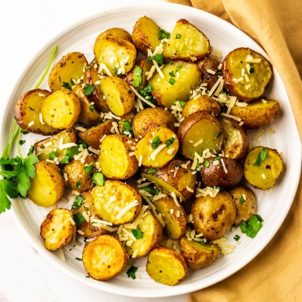 top view of Italian Roasted Potatoes