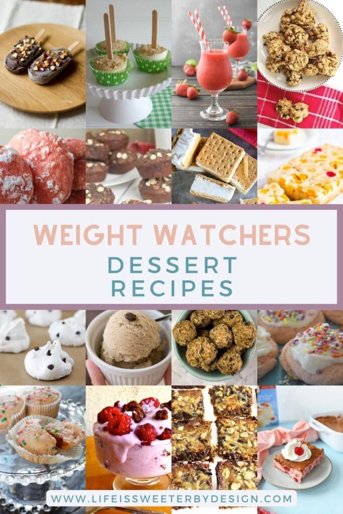Weight Watchers friendly desserts pin