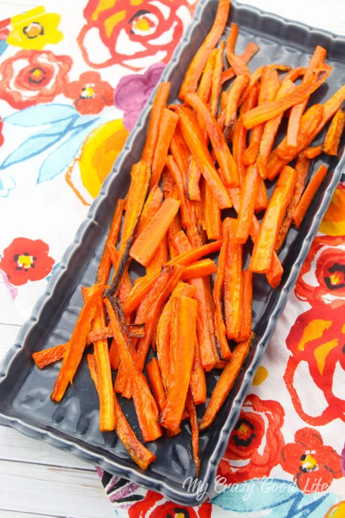 carrot fries on a platter