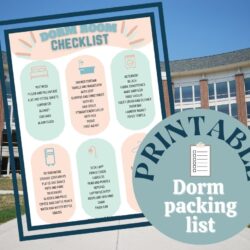 printable dorm checklist for girls