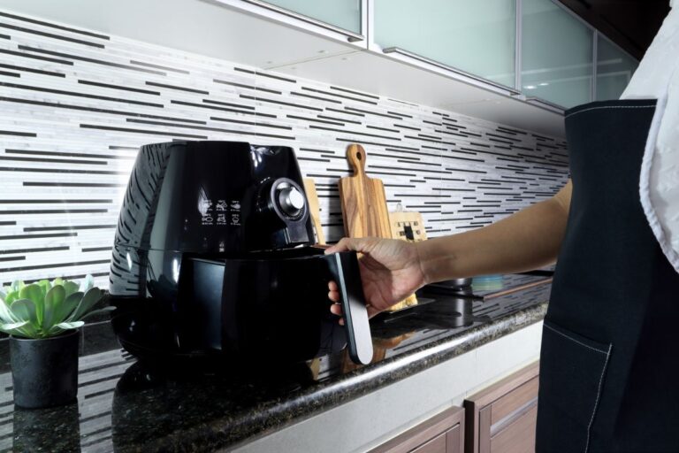 opening an air fryer basket