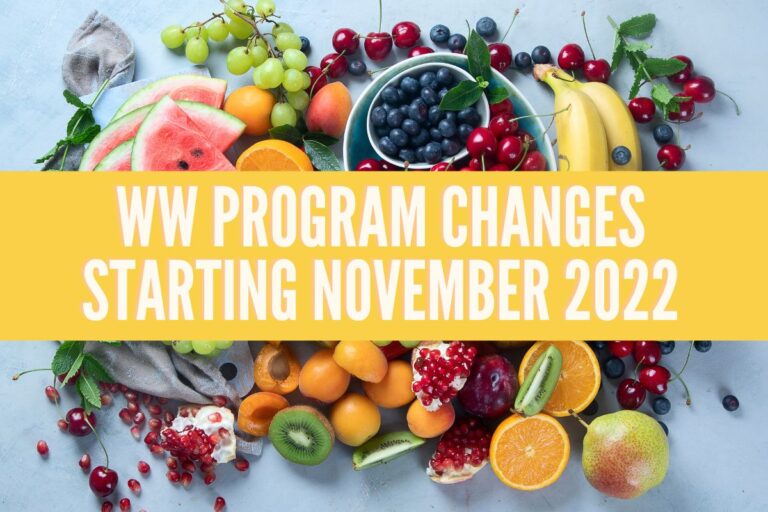new Weight Watchers plan for Nov 2022 and 2023