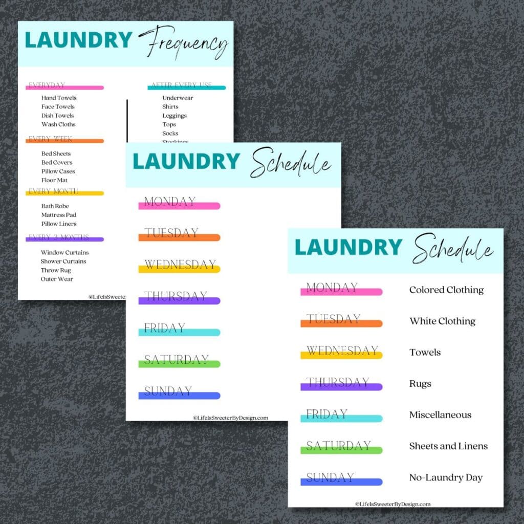 Daily & Weekly Laundry Schedule