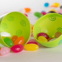 Easter egg with jellybeans