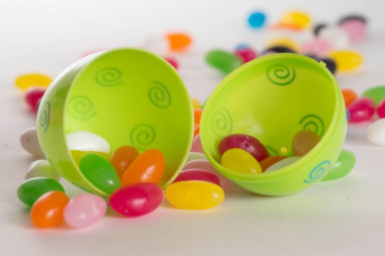 Easter egg with jellybeans