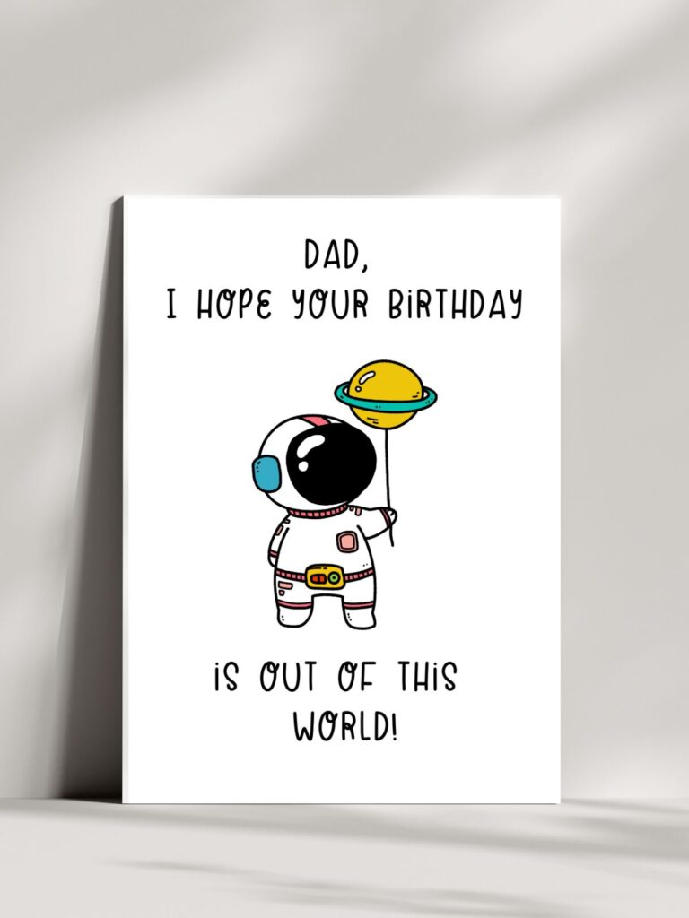 Astronaut Birthday Card for Dad