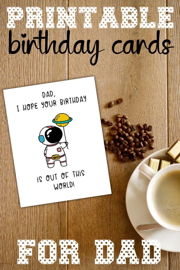 Happy Birthday Dad Cards Printable Pin