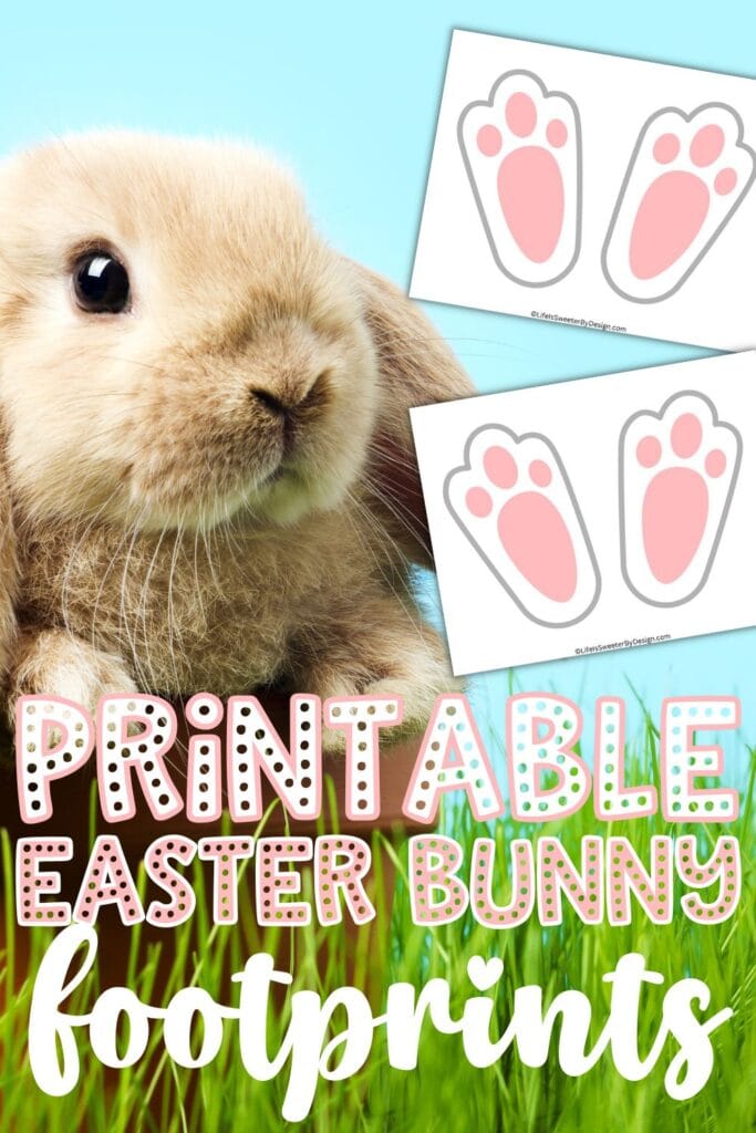 Free Printable Easter Bunny Footprints Pin