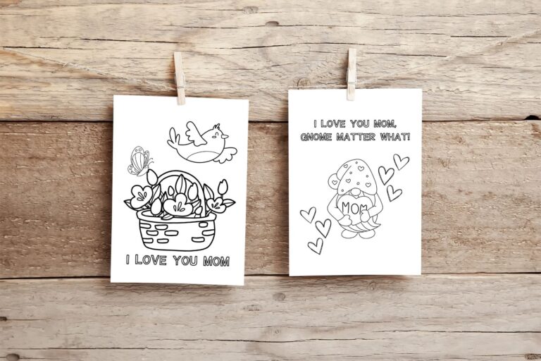 Free Printable Mothers Day Cards to Color for Kids