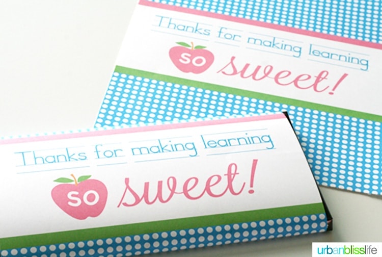 Sweet candy wrapper printable
