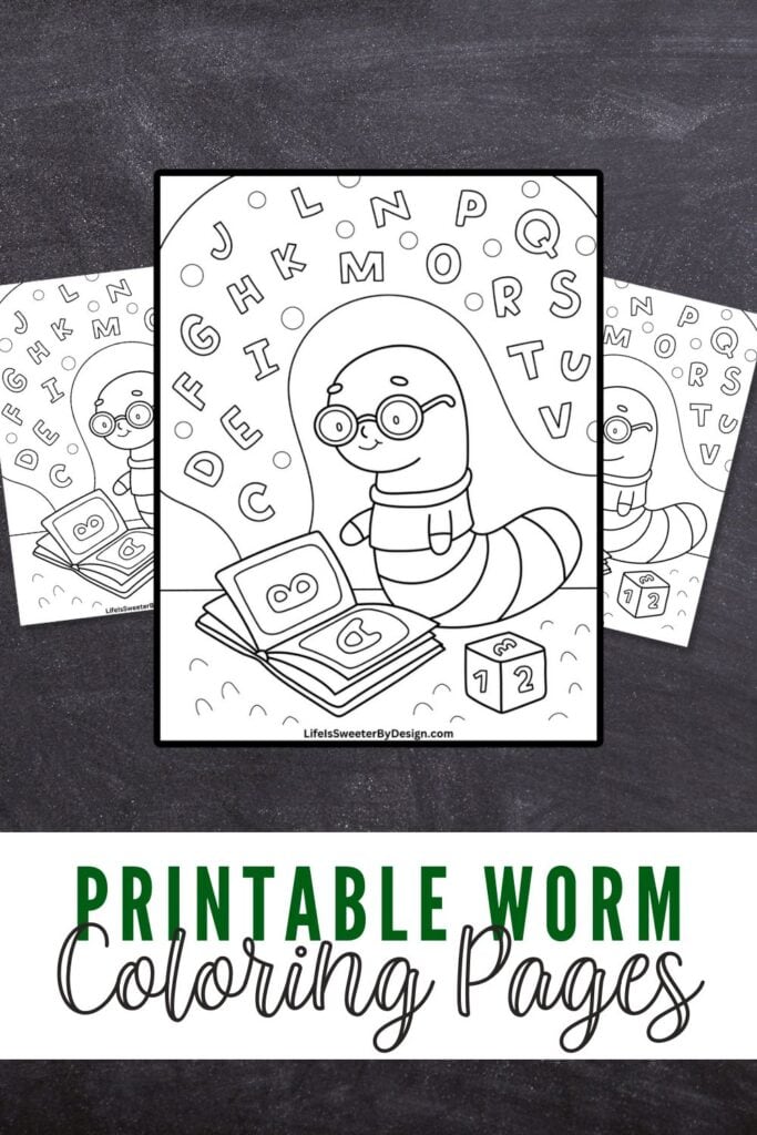 Worm Coloring Pages Pin