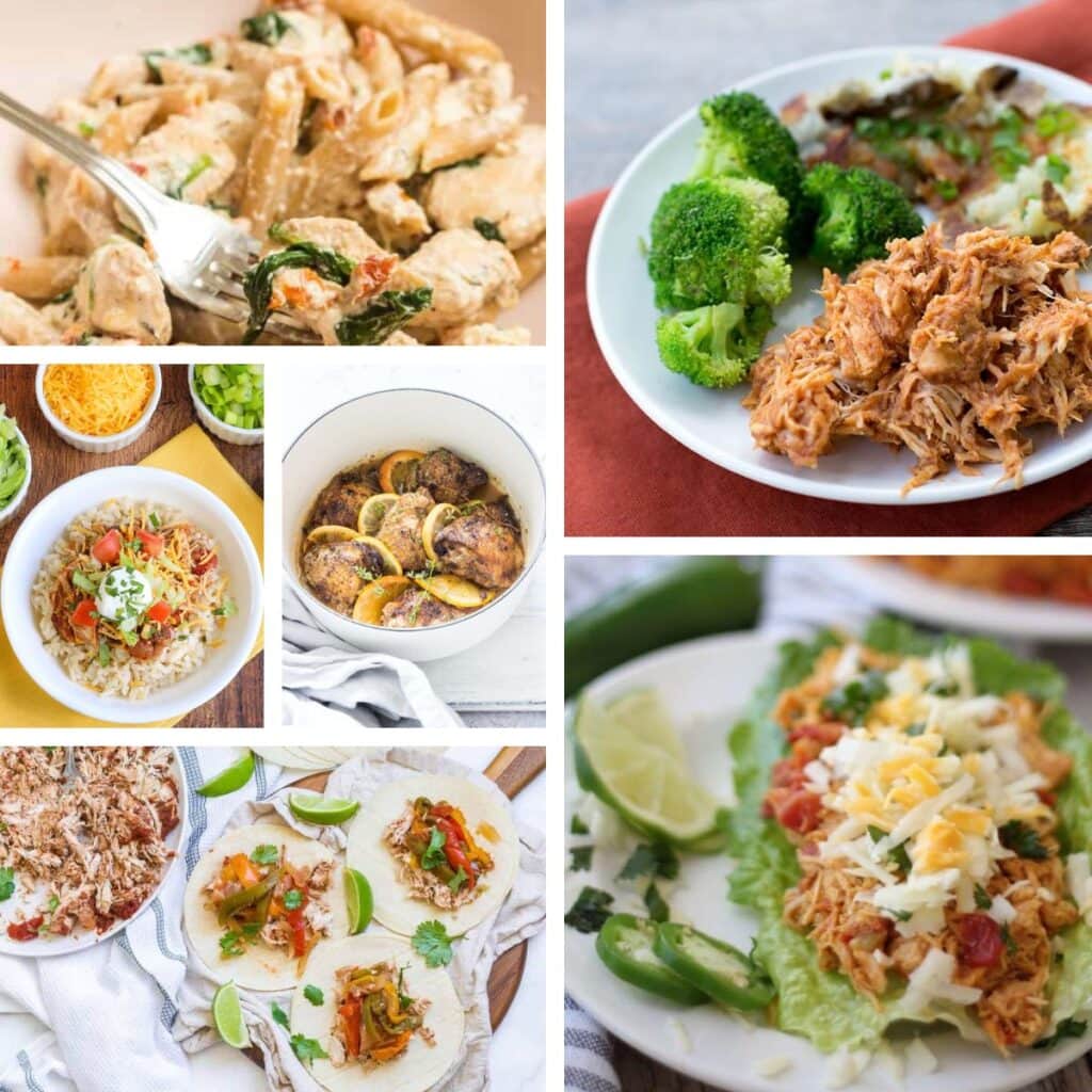Different Slow Cooked Chicken Dishes