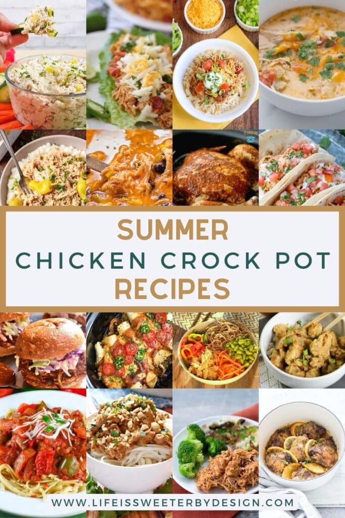 Summer Chicken Crock Pot Recipes Pin