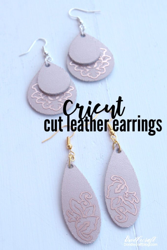 Leather Jewelry made with a Cricut