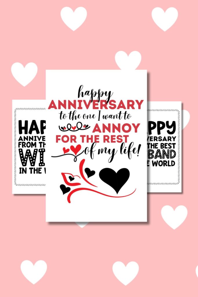 Free Happy Anniversary Template Cards