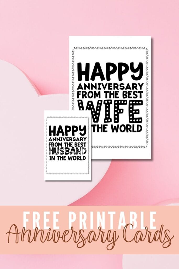 Printable Anniversary Cards Pin