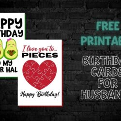 2 Printable Cards for your Husband's Birthday