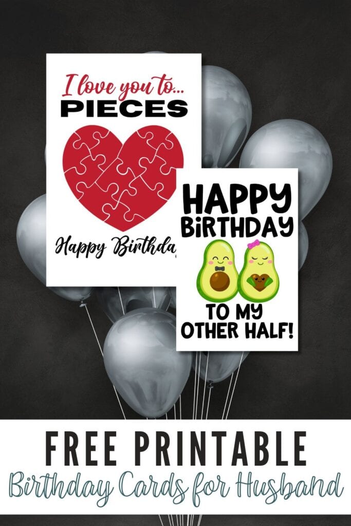 Printable Birthday Cards for Husband Pin