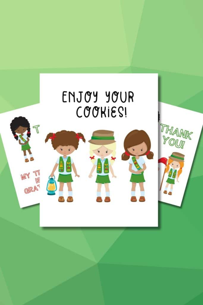 Girl Scout Cookies Printable Thank You Cards