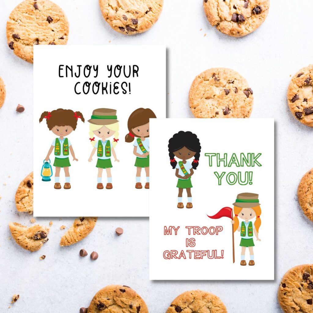 Thank you cards printable for cookies