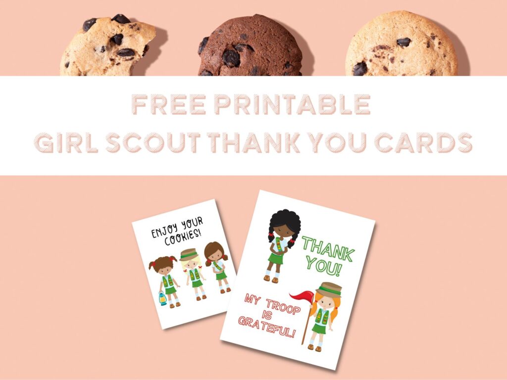 2 printable thank you cards for girl scouts