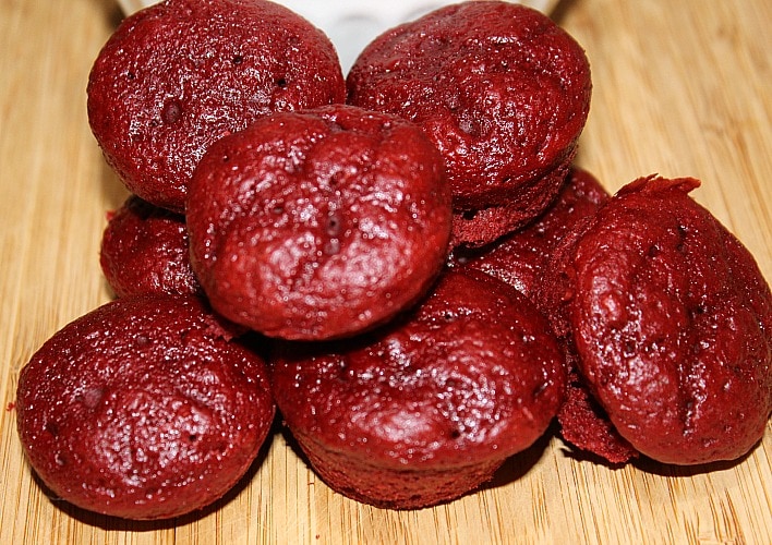 Pile of Red Velvet Muffins
