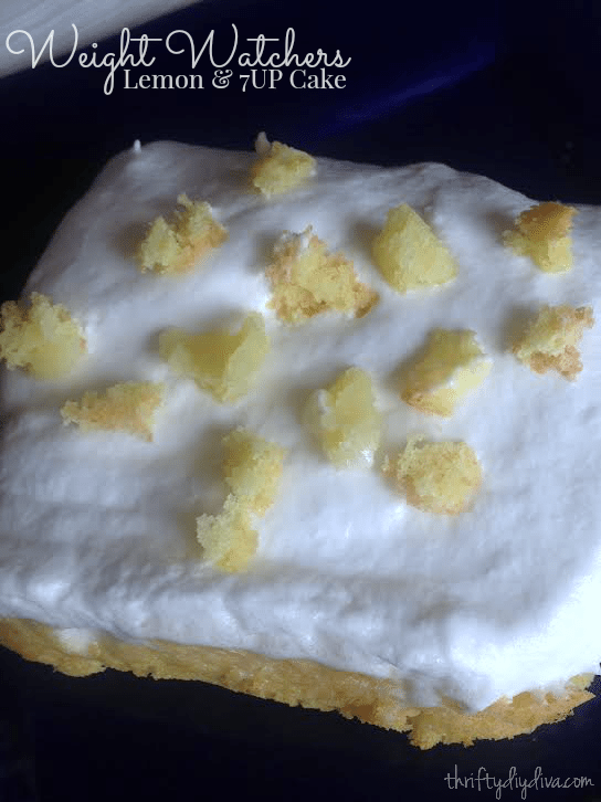 Lemon and 7up Cake with Cake Bits on Top