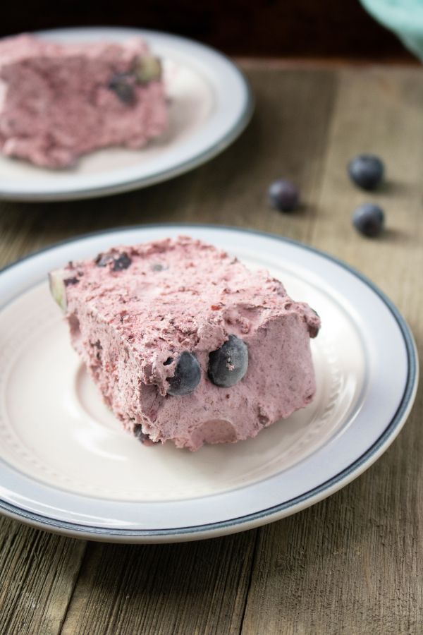 Blueberry Fluff on a plate