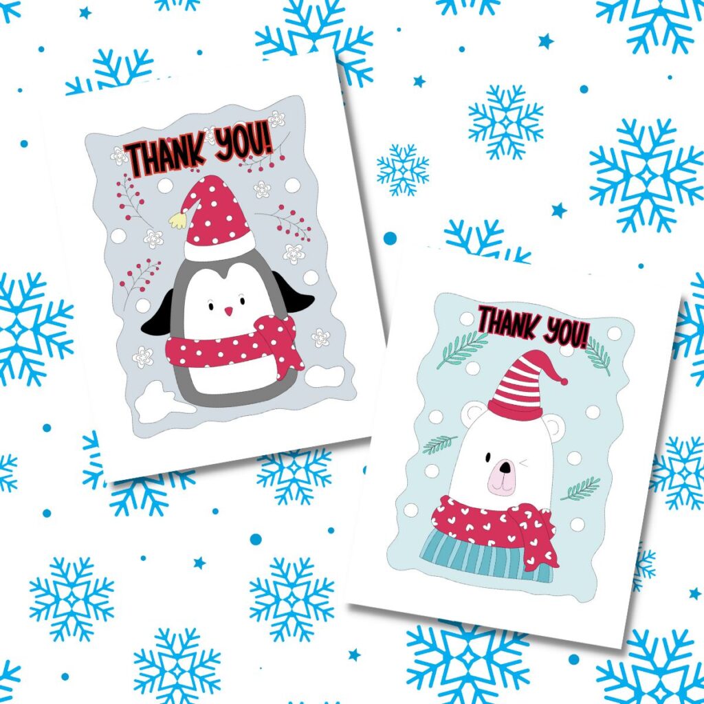 Cute Printable Thank You Cards for the Kids
