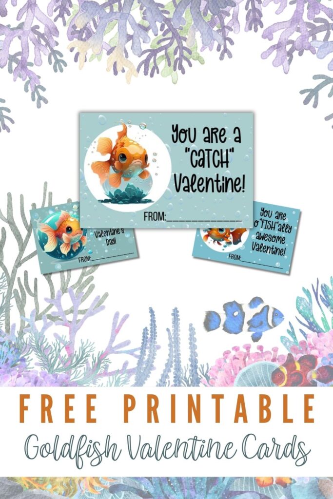 Free Printable Goldfish Valentine Cards Pin