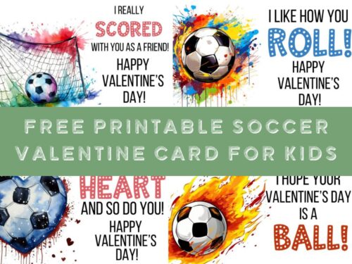 Free Soccer Valentine Printable Cards for Kids - Life is Sweeter By Design