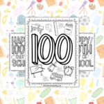 Free Printable 100th Day of School Coloring Pages
