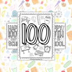 Printable Coloring Pages for 100th Day of School