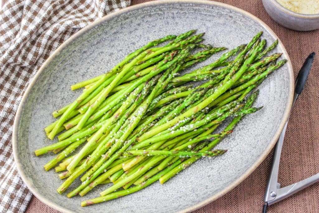 Platter of Air Fried Asparagus