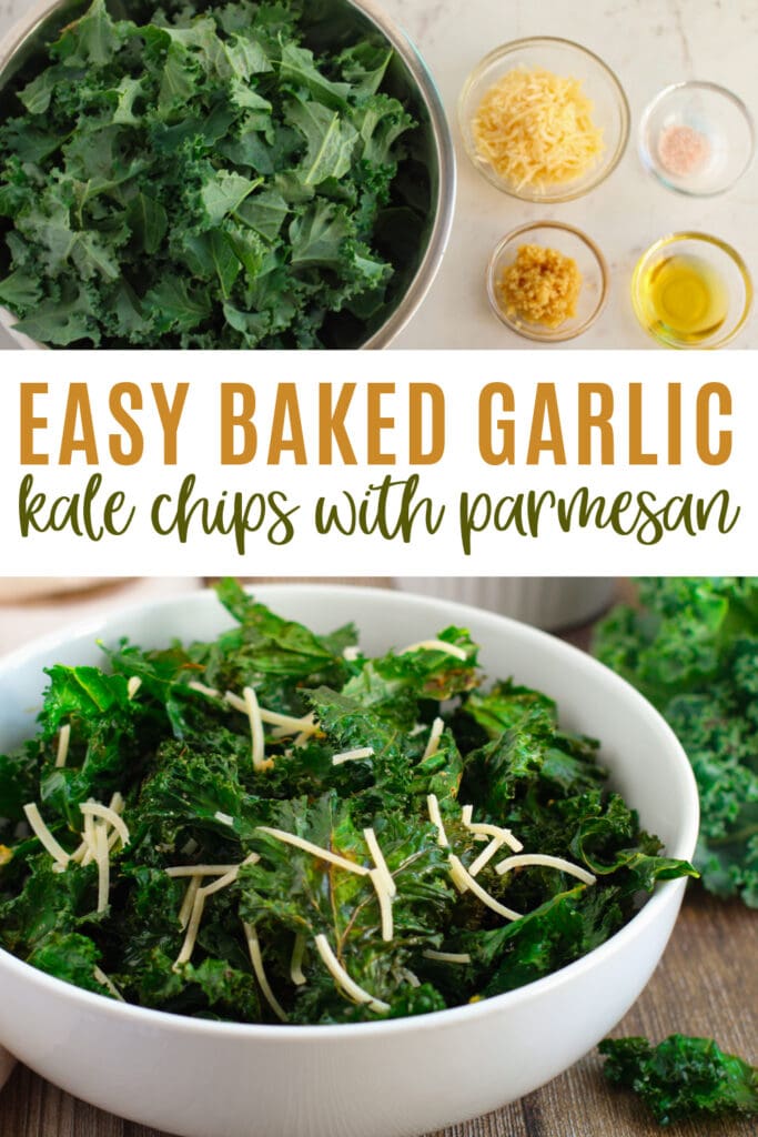 Baked Garlic Kale Chips Pin