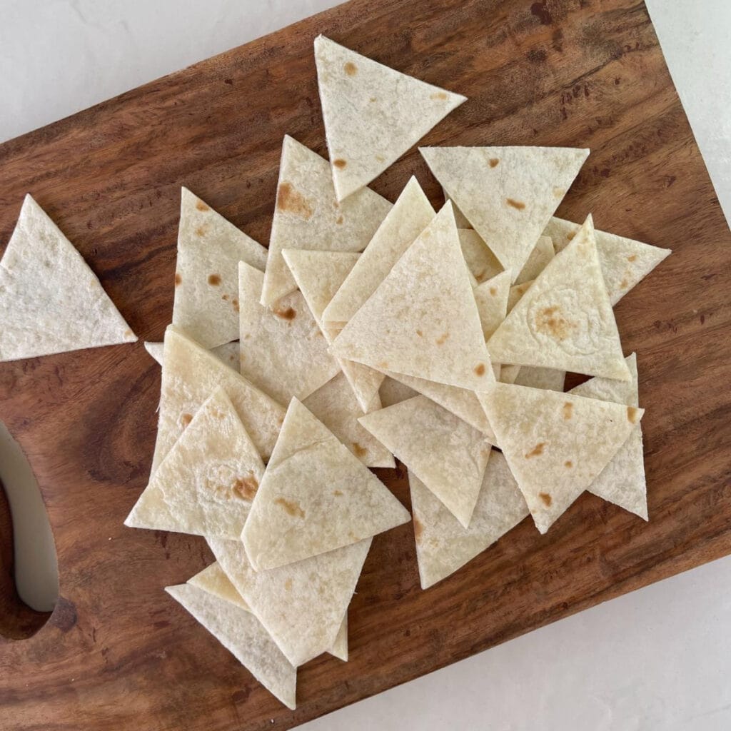 tortilla triangle slices
