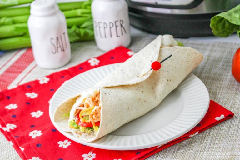 Wrapped Chicken with Veggies on a plate