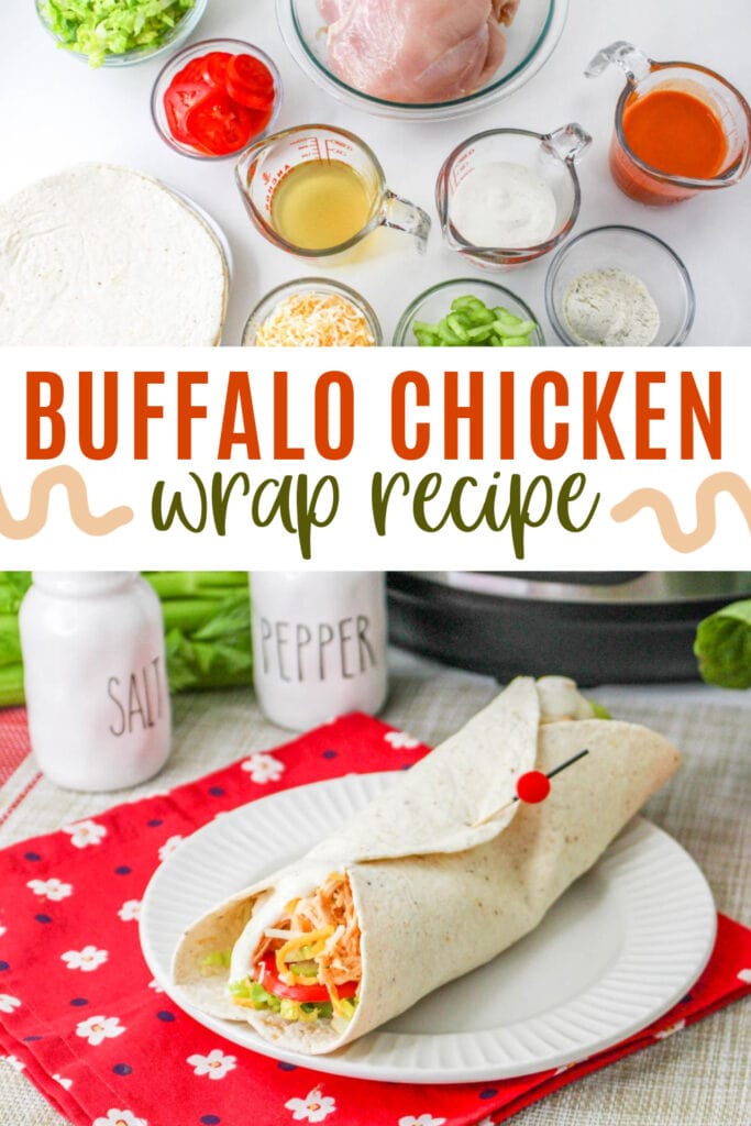 buffalo chicken wraps recipe pin