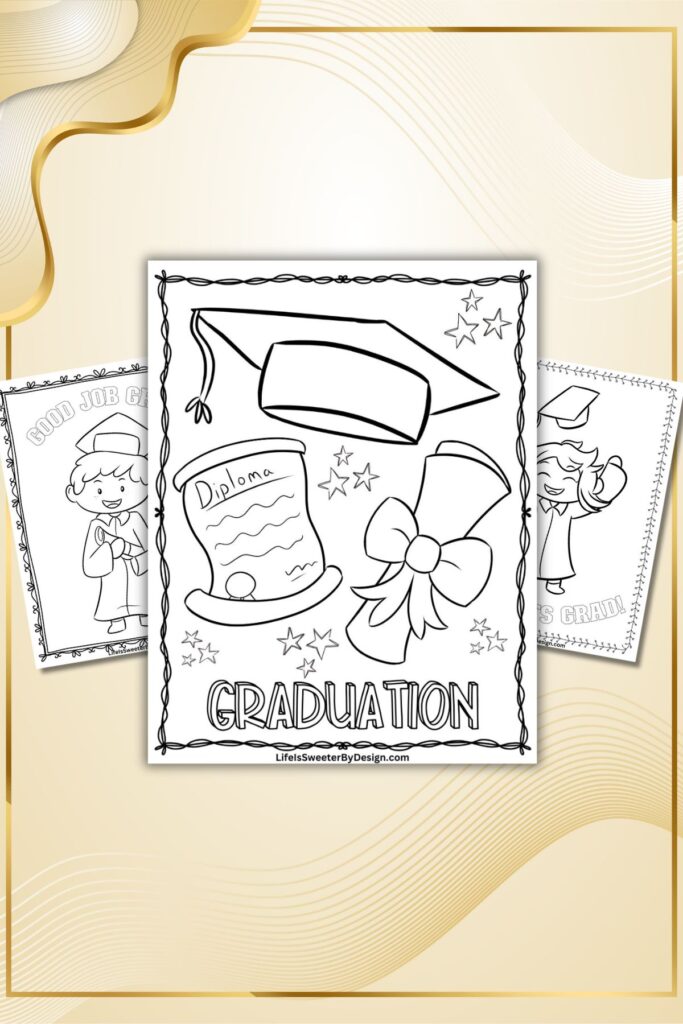 3 Cute and Free Printable Grad Color Pages