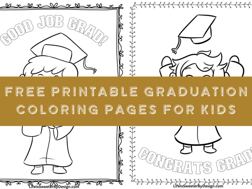 Printable Graduation Coloring Sheets for Kids
