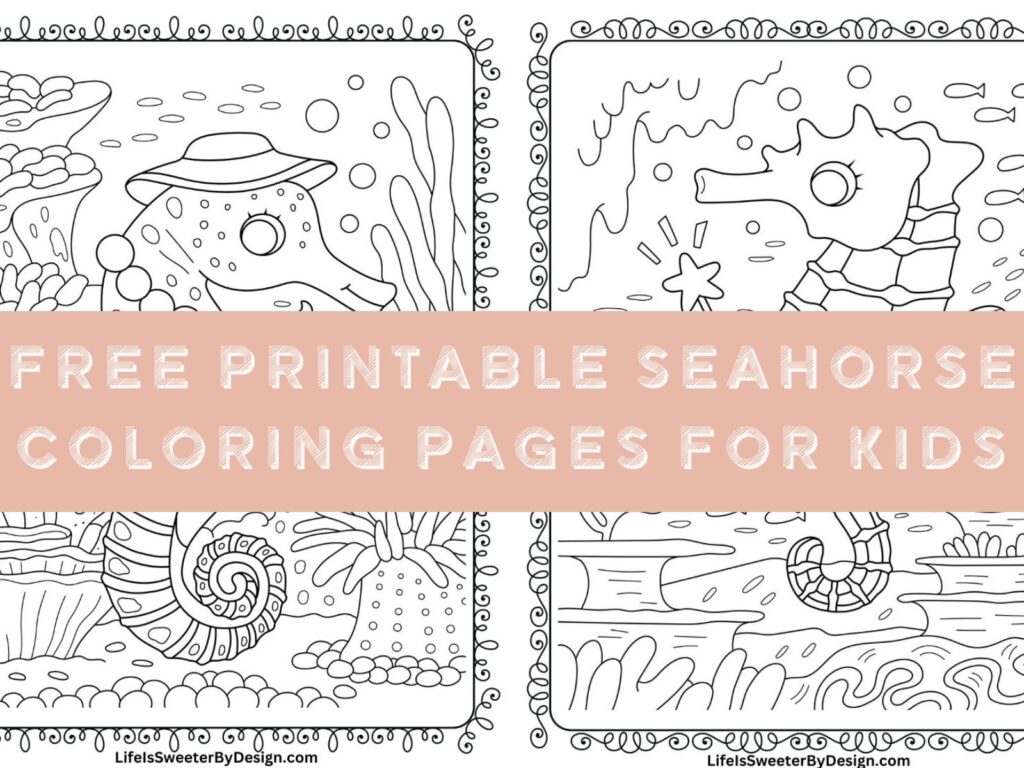 Free Printable Seahorse Color Sheets