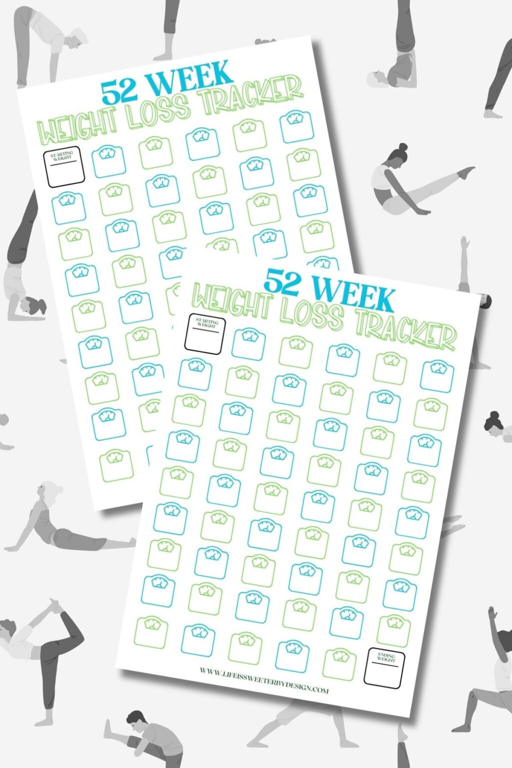 Free Weekly Weight Loss Tracker Printable (52 weeks) - Life is Sweeter ...