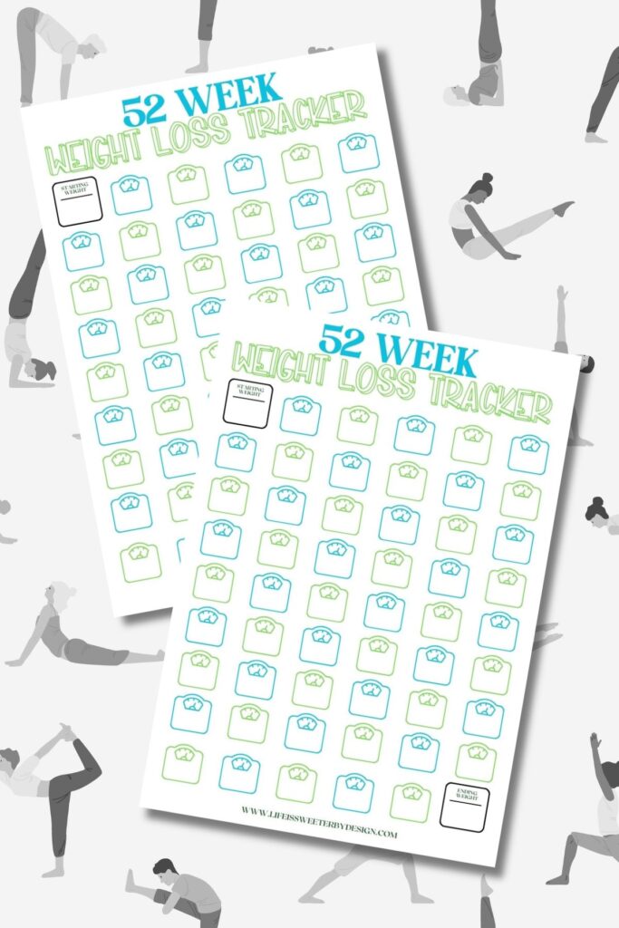 52 Week Tracker for Weight Loss