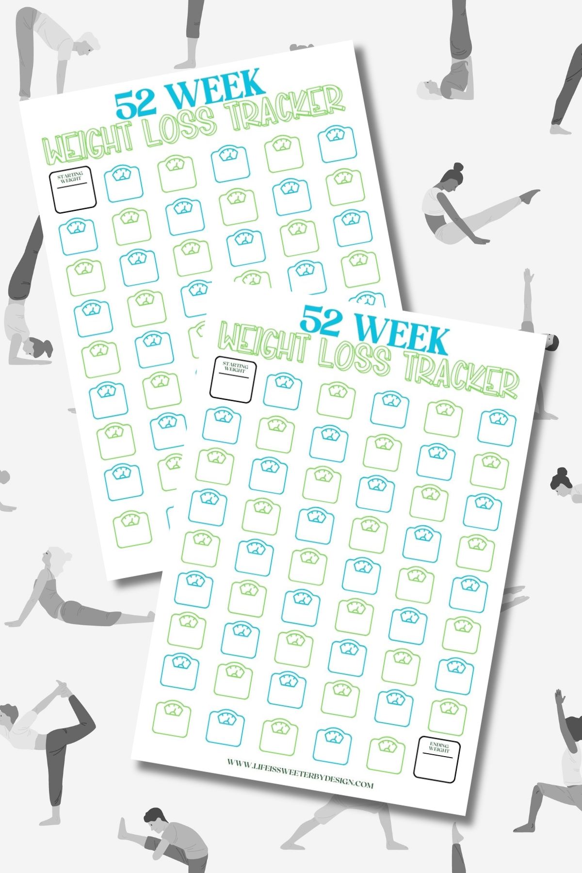 Free Weekly Weight Loss Tracker Printable (52 weeks) - Life is Sweeter ...